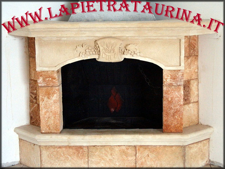 Stone frame for fireplace