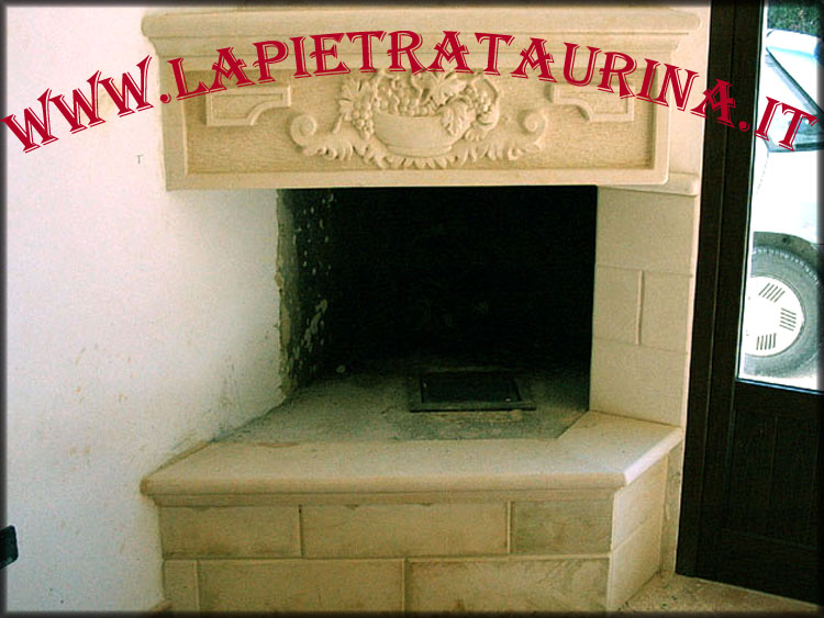 Stone frame for fireplace