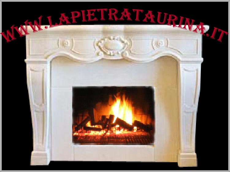 Stone frame for fireplace