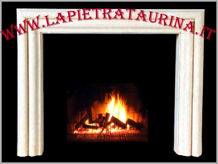 Stone cladding for fireplace