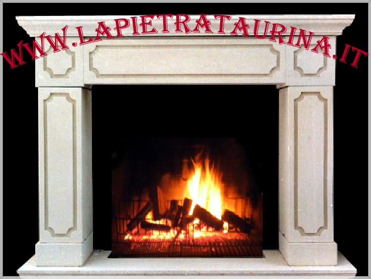 Stone cladding for fireplace