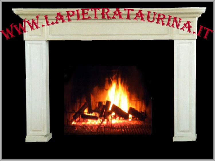 Stone cladding for fireplace