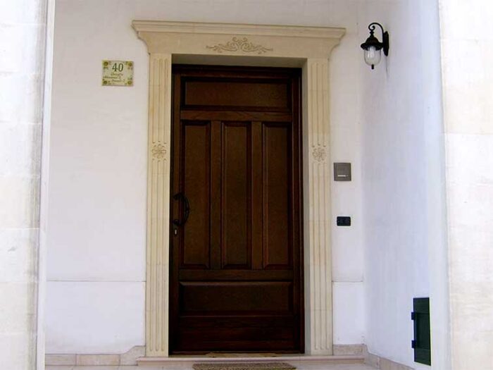 stone frame for entrance door