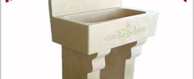 Stone sinks with drainer